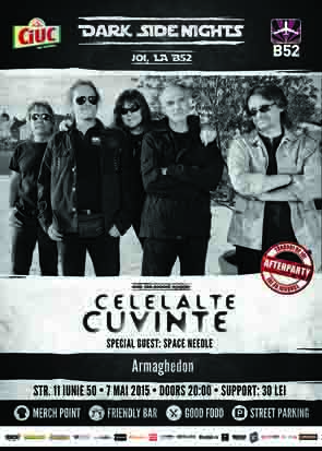 Programul concertului Celelalte Cuvinte din Club B52, din data de 7 mai